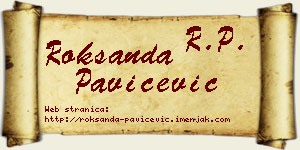 Roksanda Pavičević vizit kartica